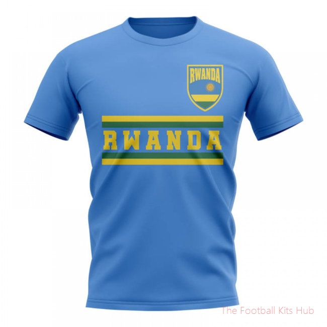Rwanda Core Football Country T-Shirt (Sky)