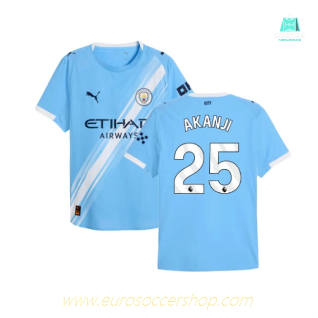 2025-2026 Man City Authentic Home Shirt (Akanji 25)