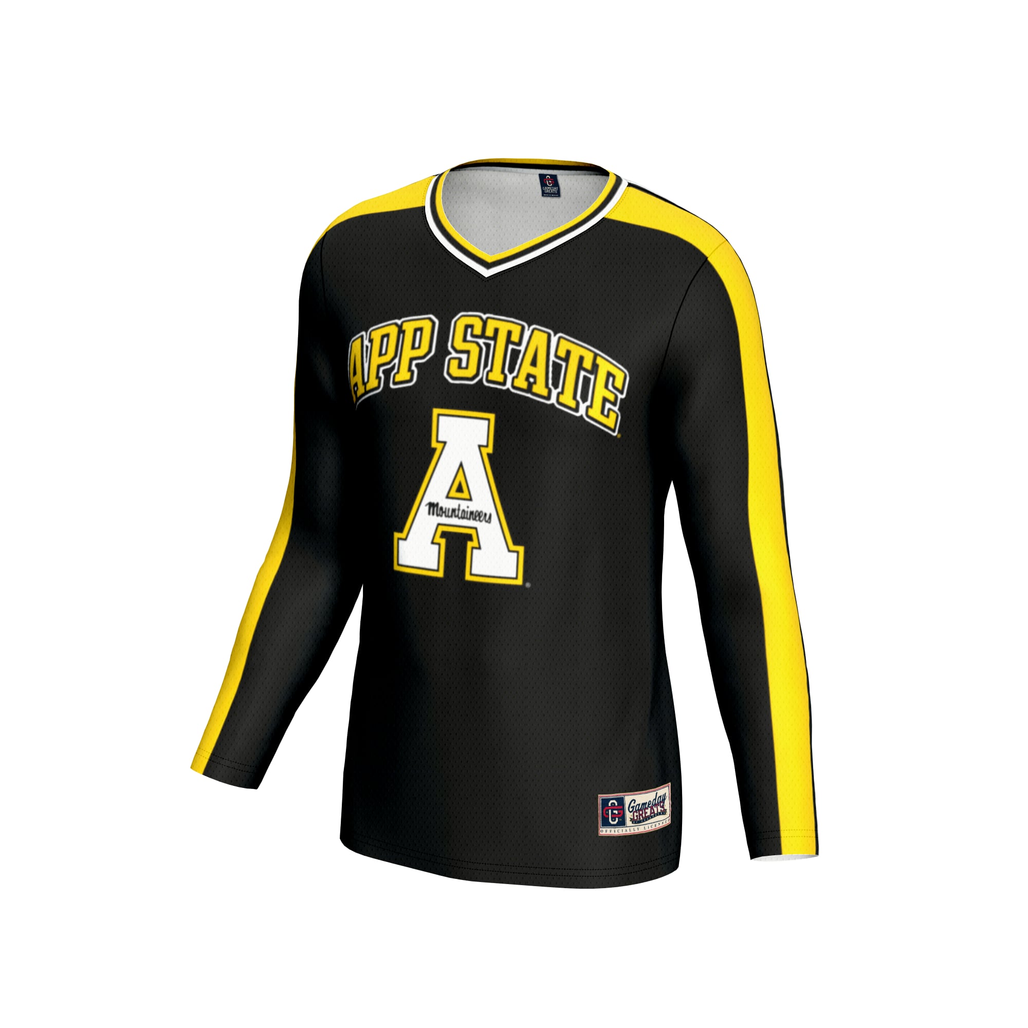 Appalachian State Mountaineers GameDay Greats Unisex Women's Volleyball Lightweight Fashion Jersey - Black