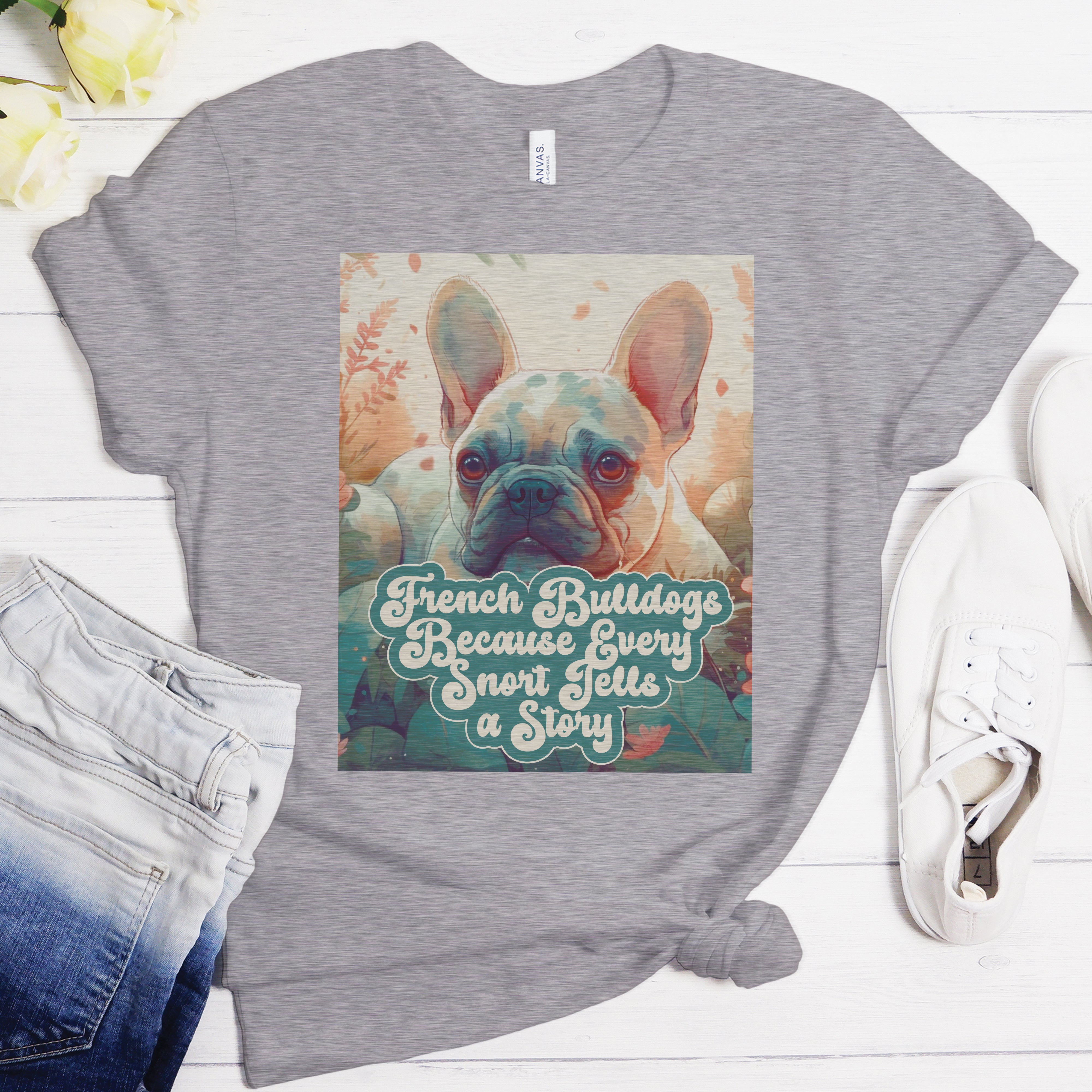 Cozy French Bulldog's Snort - Unisex T-shirt for Everyday Wear Premium