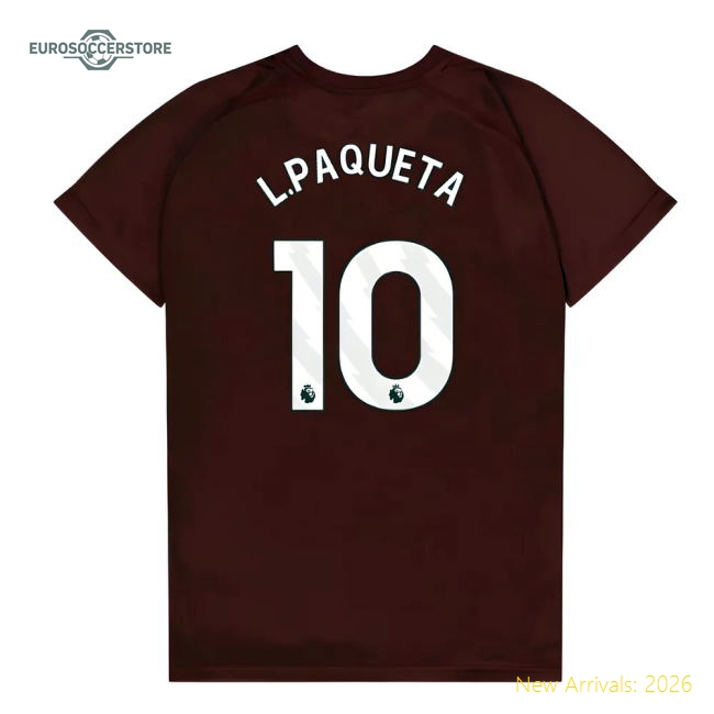 West Ham United Poly T-Shirt (Claret/Blue) - Kids (L.Paqueta 10)