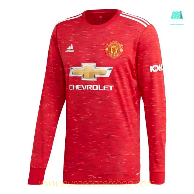 2020-2021 Man Utd Adidas Home Long Sleeve Shirt