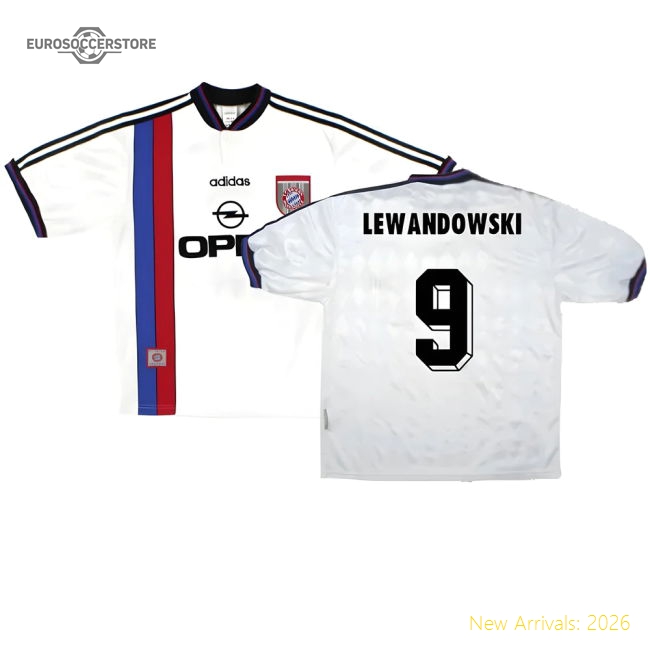 Top-Quality Bayern Munich 1996-98 Away Shirt ((Very Good) S) (Lewandowski