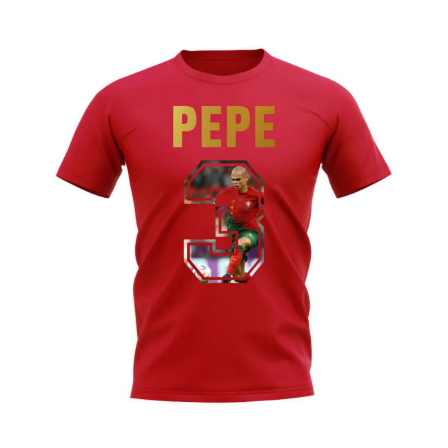 Pepe Name And Number Portugal T-Shirt (Red) Oranje Performance