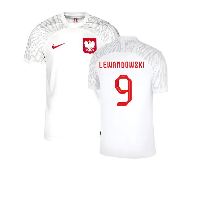 2022-2023 Poland Home Shirt (Lewandowski 9) Authentic Holland