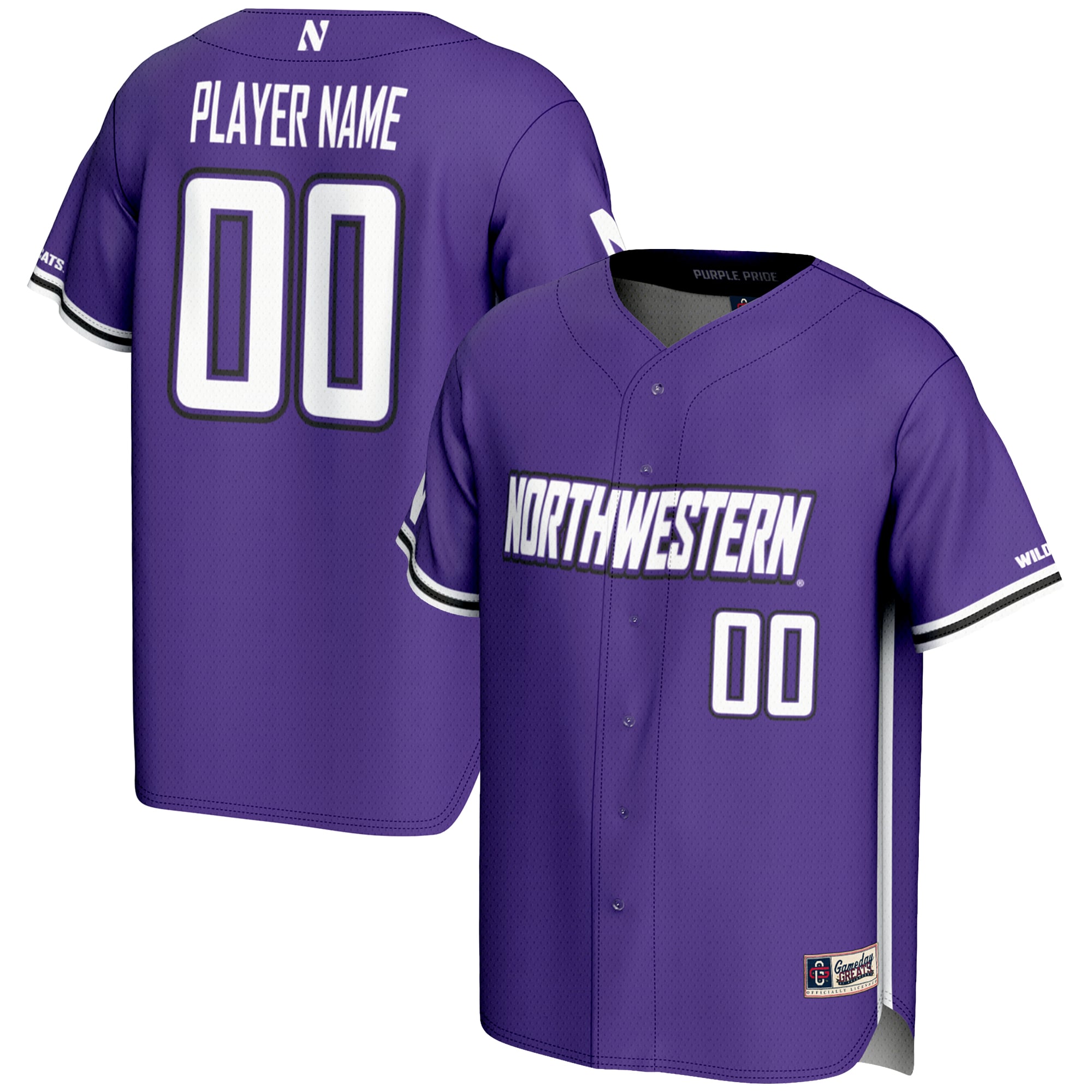 Northwestern Wildcats GameDay Greats Youth NIL Pick-A-Player Lightweight Baseball Jersey - Purple