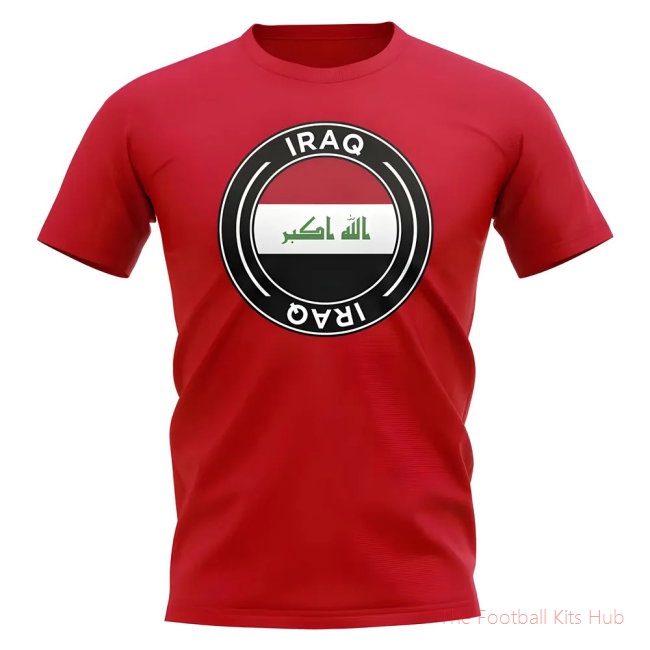 Iraq Football Badge T-Shirt (Red)
