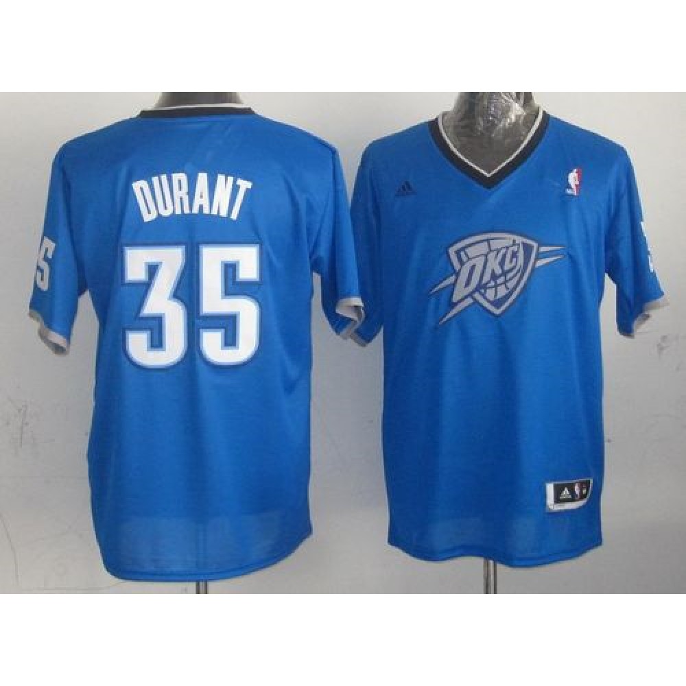 Professional Grade Men's OKC Thunder #35 Kevin Blue Basketball Jersey
