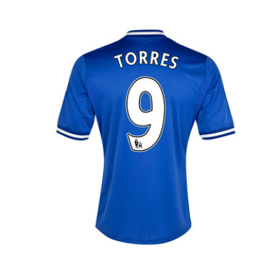 Durable 13-14 Chelsea 9 Torres Blue Home Soccer Jersey Shirt