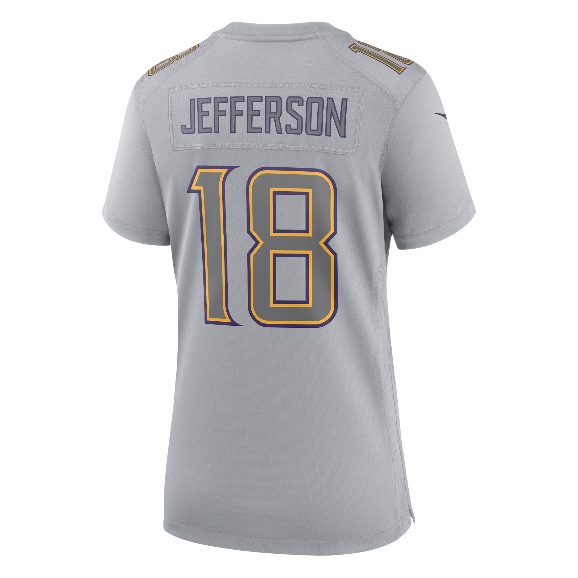 [ESK] Justin Jefferson #18 Minnesota Vikings Women's Atmosphere Fashion Game Jersey - Gray