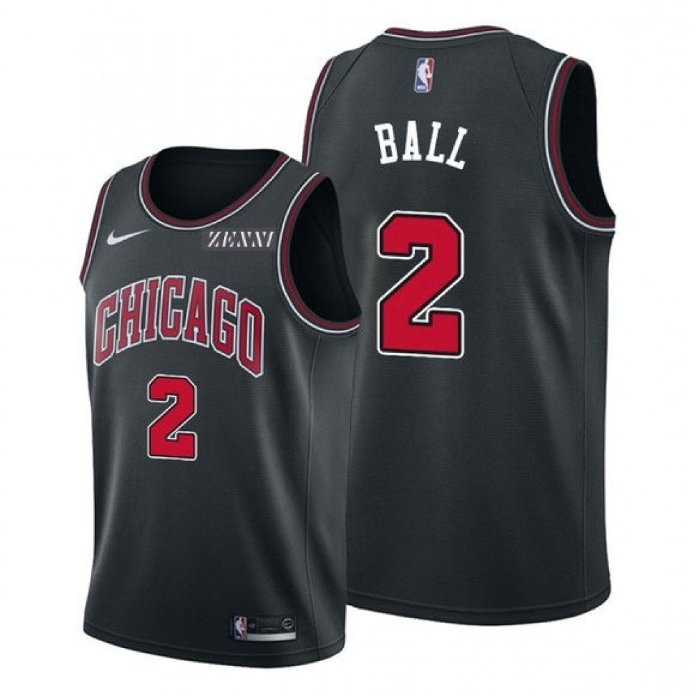 Official Chicago Bulls 2 Black Jersey - - Basketball Fan Gear
