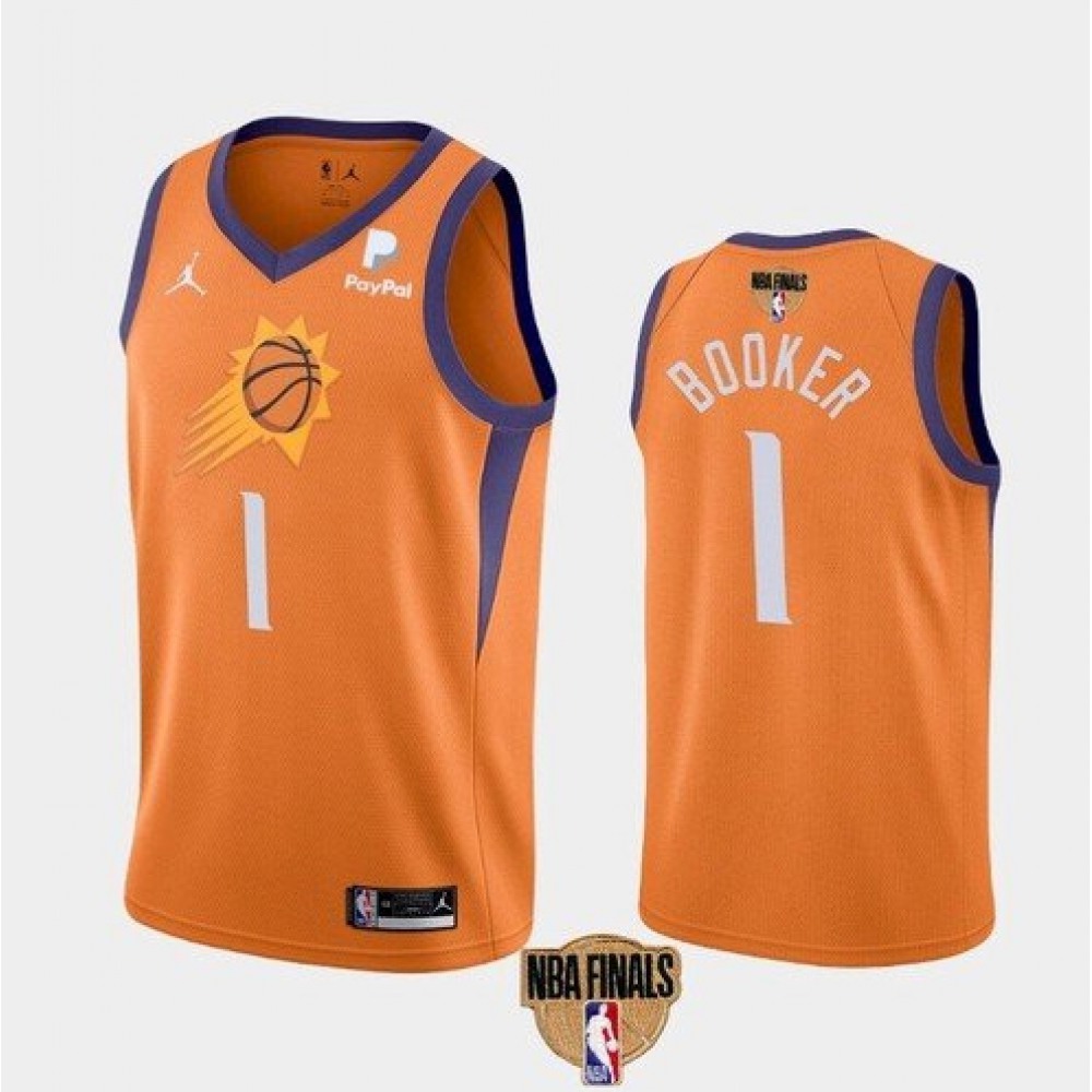 Game Day Durable Men's PHX #1 Devin Orange Basketball Jersey