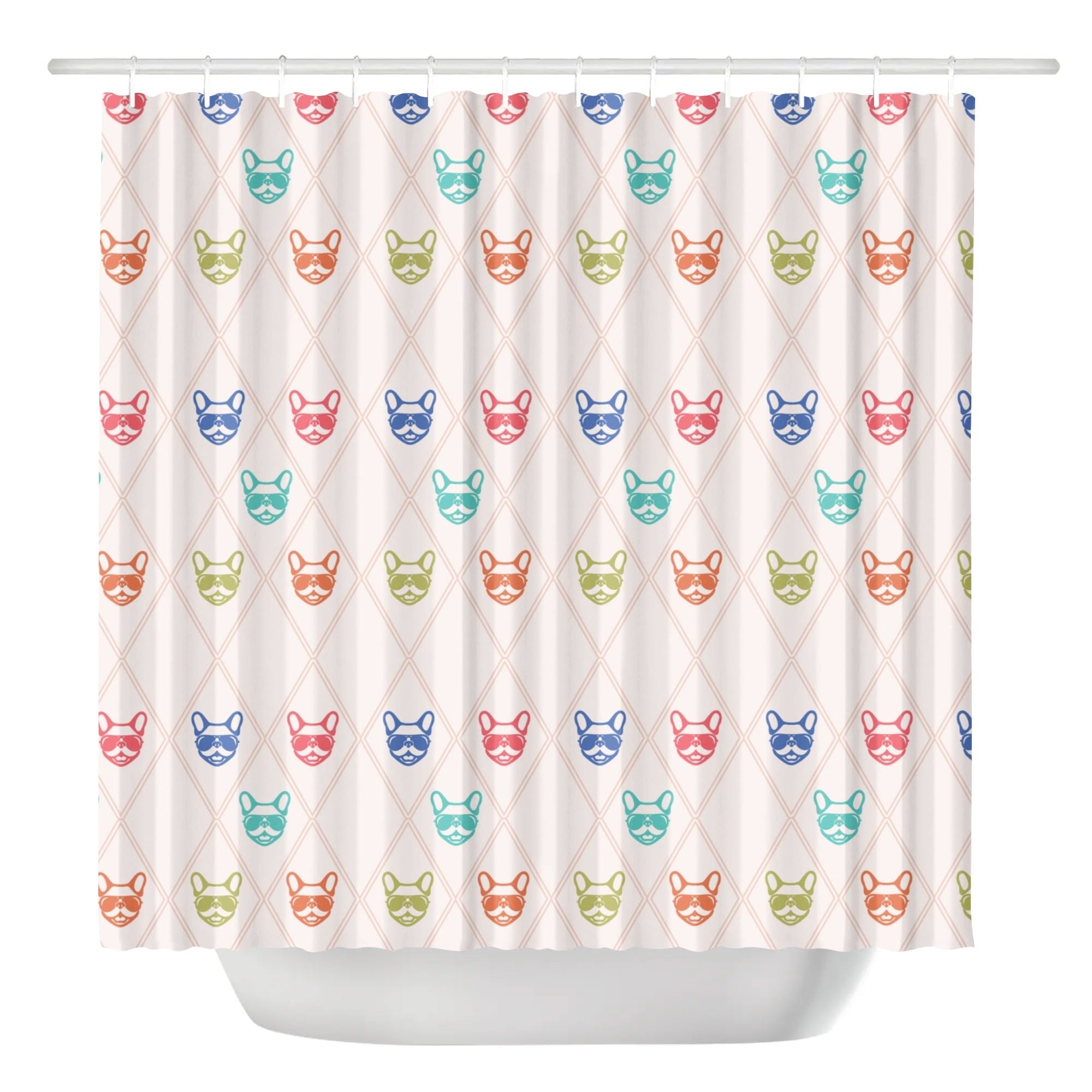 Shower Curtain For Frenchie Lovers Indoor Use | Comfort Fit