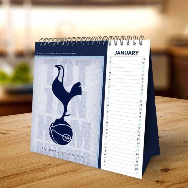 Adult Tottenham Hotspur FC Desktop Calendar 2026