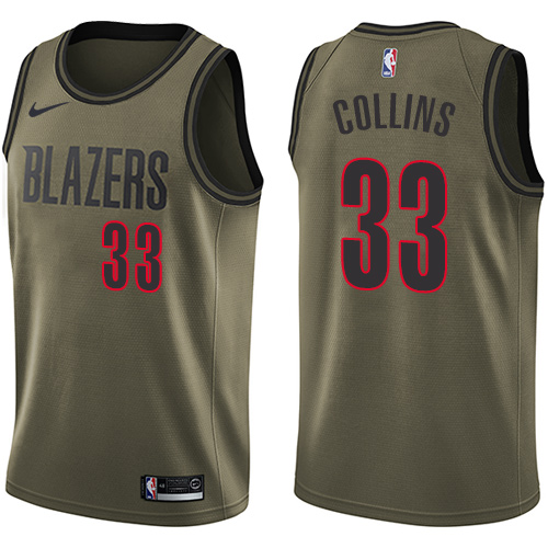 Official POR Zach Collins #33 2024 Icon Swingman NBA Jersey Green -