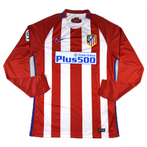 Official Atletico Madrid LS Home 201617 Soccer Jersey Shirt