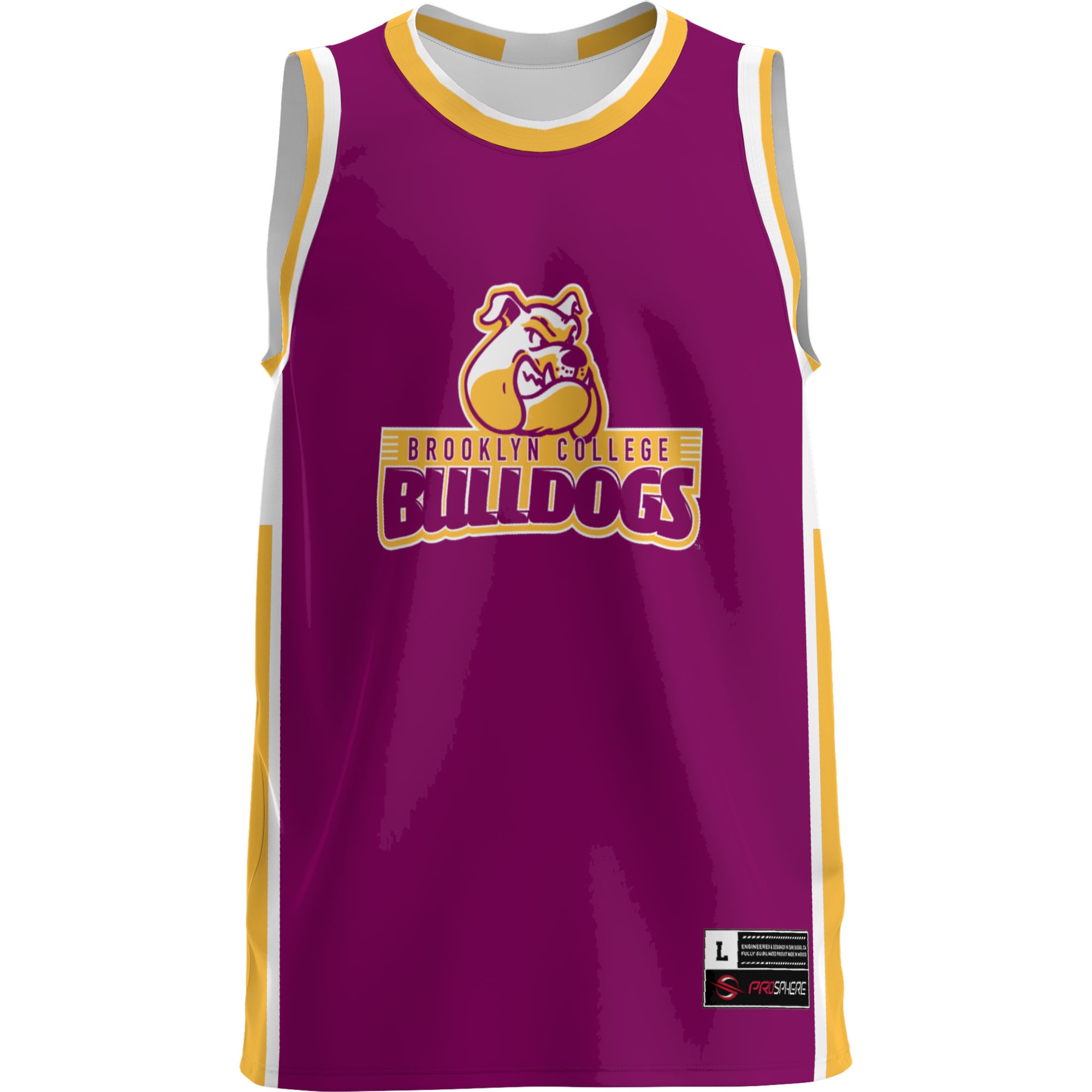 [DDG] Brooklyn College Bulldogs GameDay Greats Lightweight Basketball Jersey - Maroon