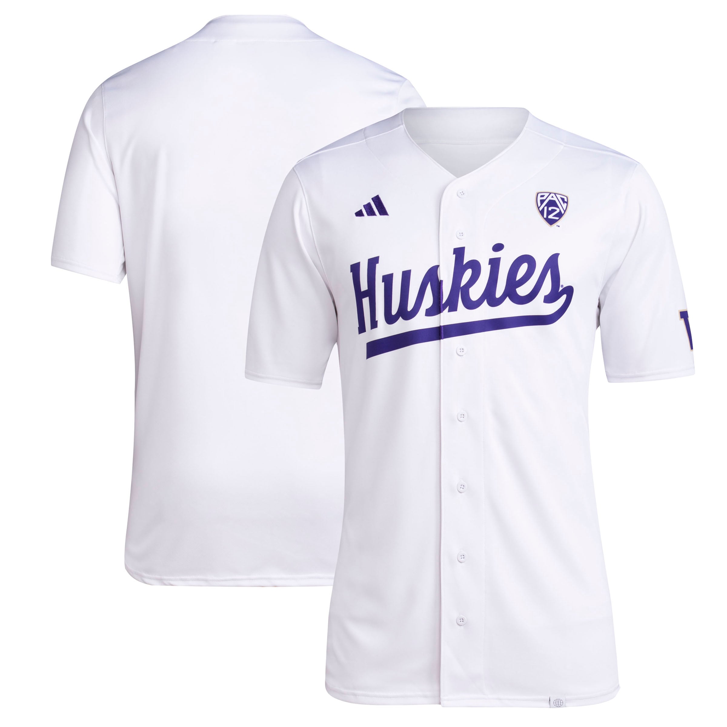 Washington Huskies adidas Team Baseball Jersey - White