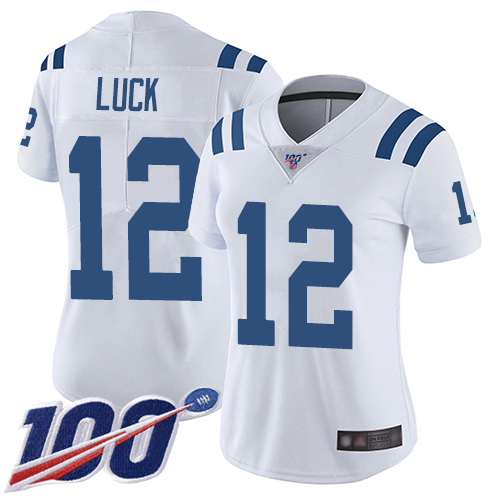 NFL I C Colts #12 Andrew Luck Limited White Jersey - Fan Favorite