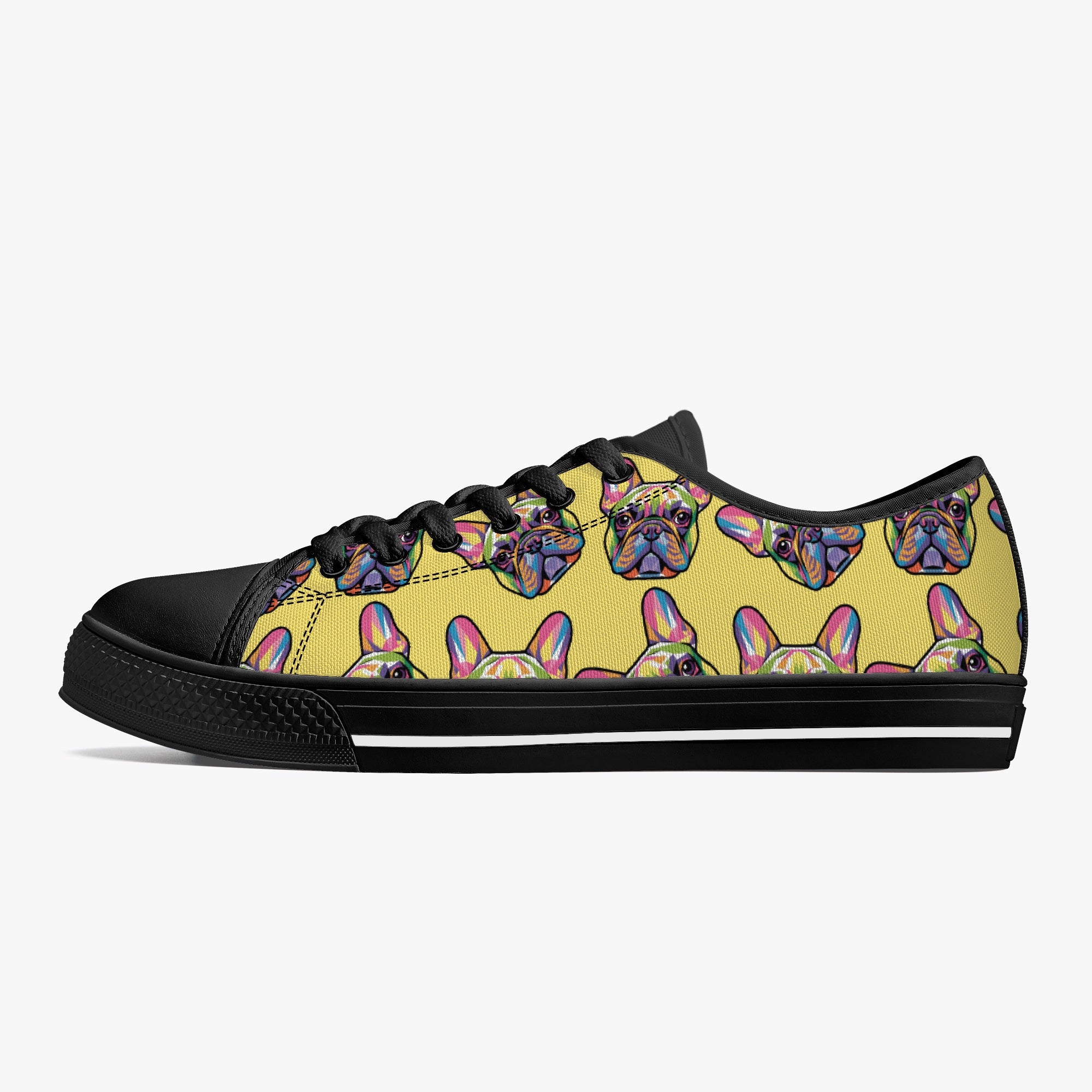 Remi - Casual Classic Low-top Canvas Shoes For Frenchie Fans