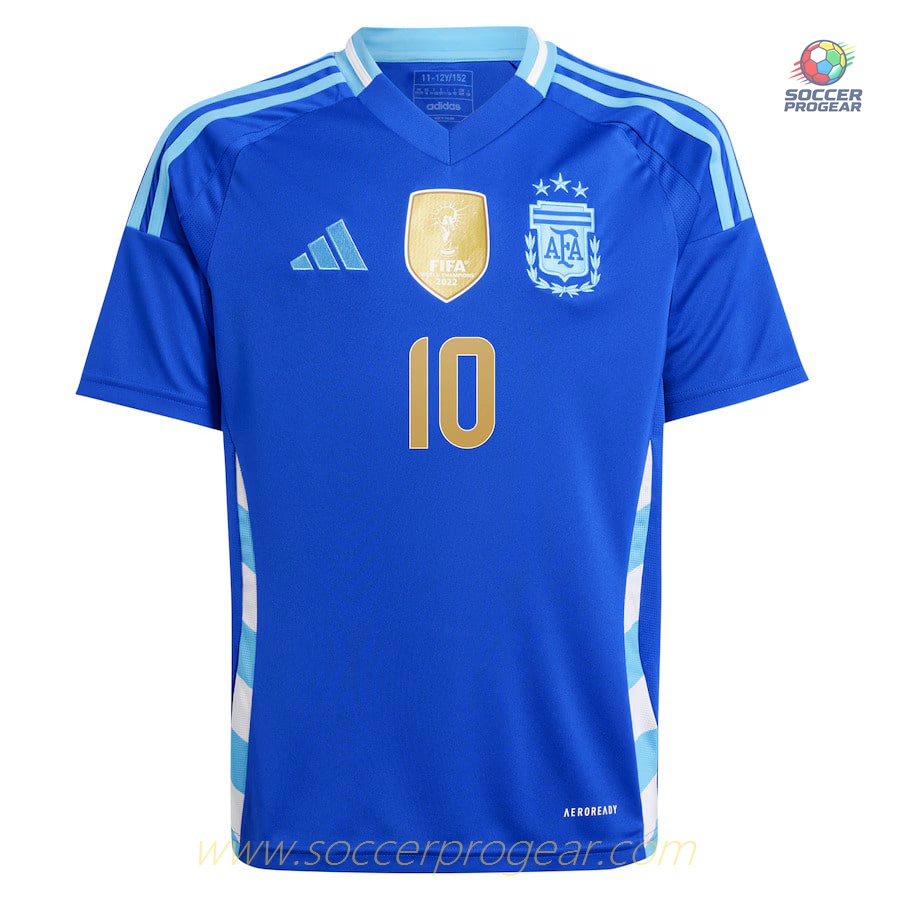 Argentina Away Child Jersey Set Soccer Shirt 2024/25 Collection Messi