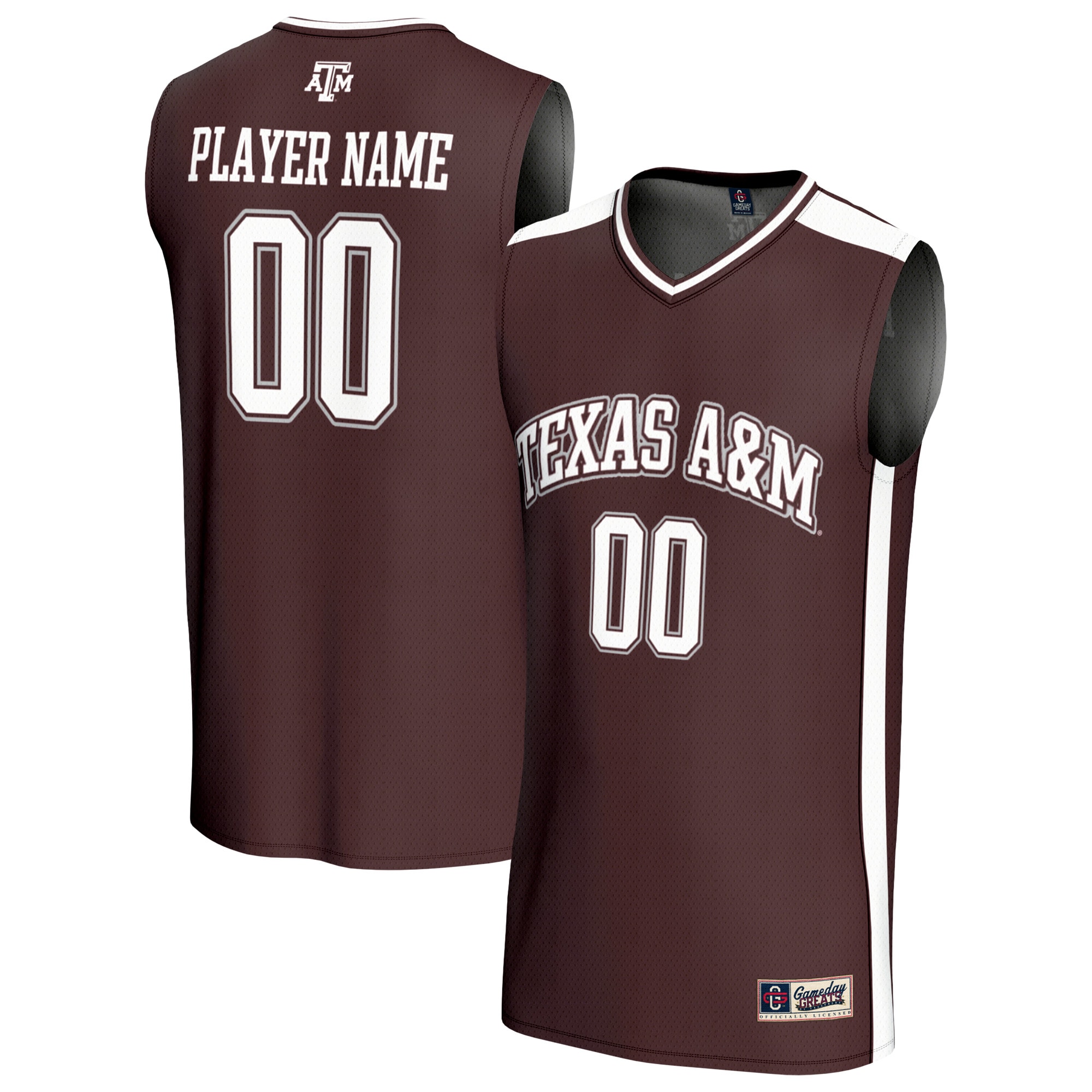 [NJP] Texas A&M Aggies GameDay Greats Youth Lightweight Collegiate Men's Basketball NIL Pick-A-Player Fashion Jersey - Maroon