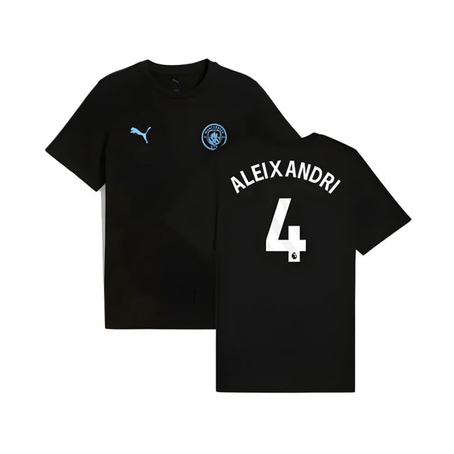 Man City 2025-2026 T-shirt (Black) (Aleixandri 4) (Black)