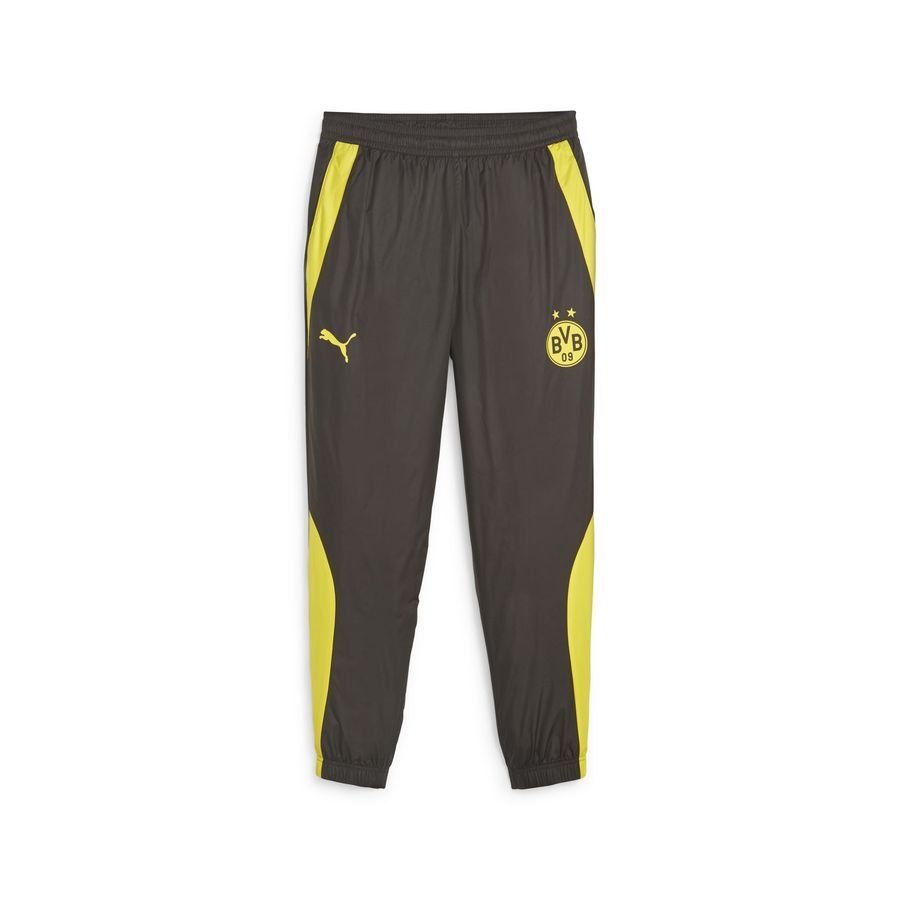 Dortmund Training Trousers Pre Match Woven Puma Jet Black/cyber Yellow