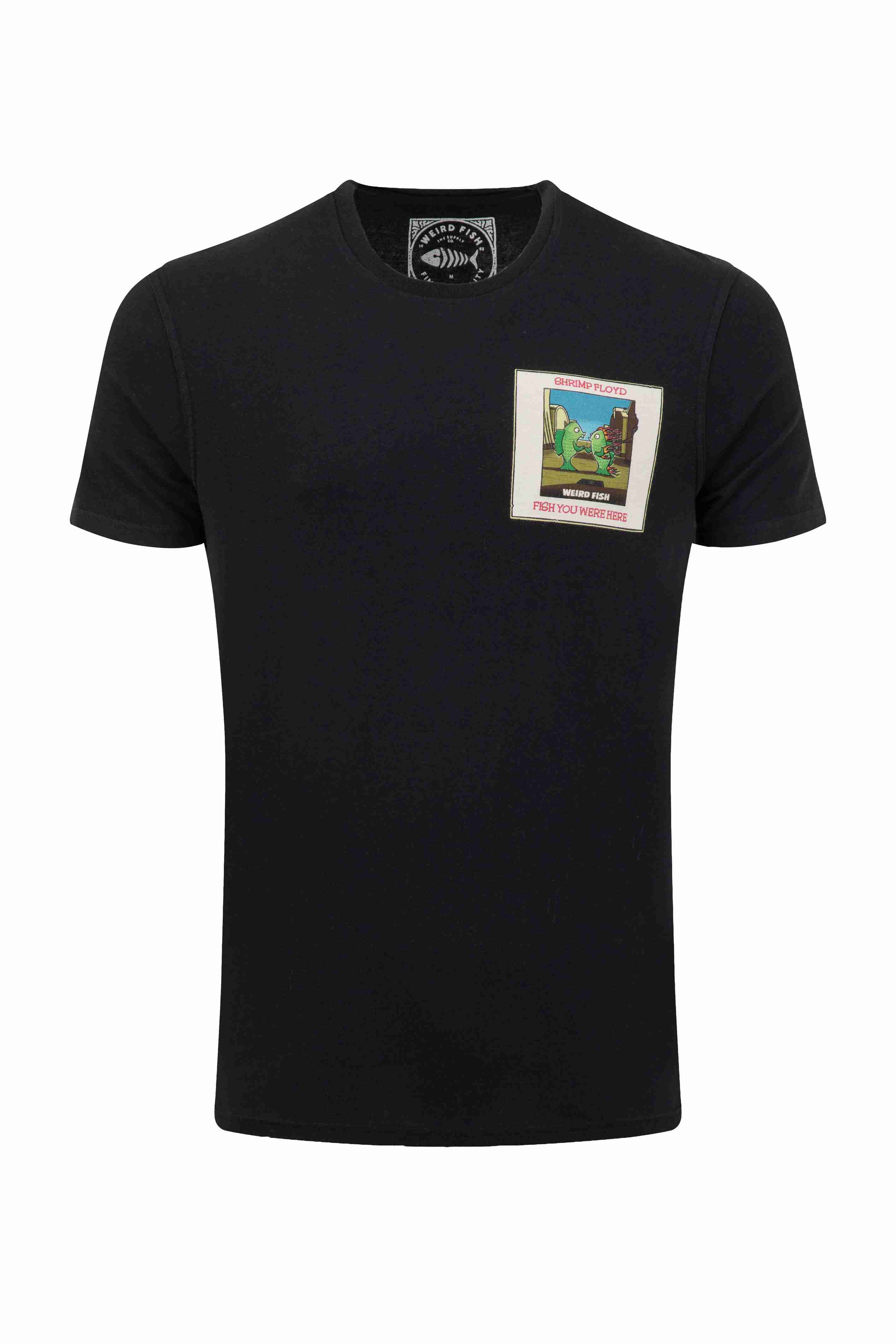 Fish You Were Here Back Print Artist T-Shirt Black