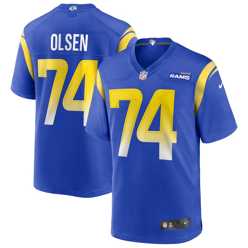 None Merlin Olsen Champion LA Rams Premium-Quality Jersey Football App
