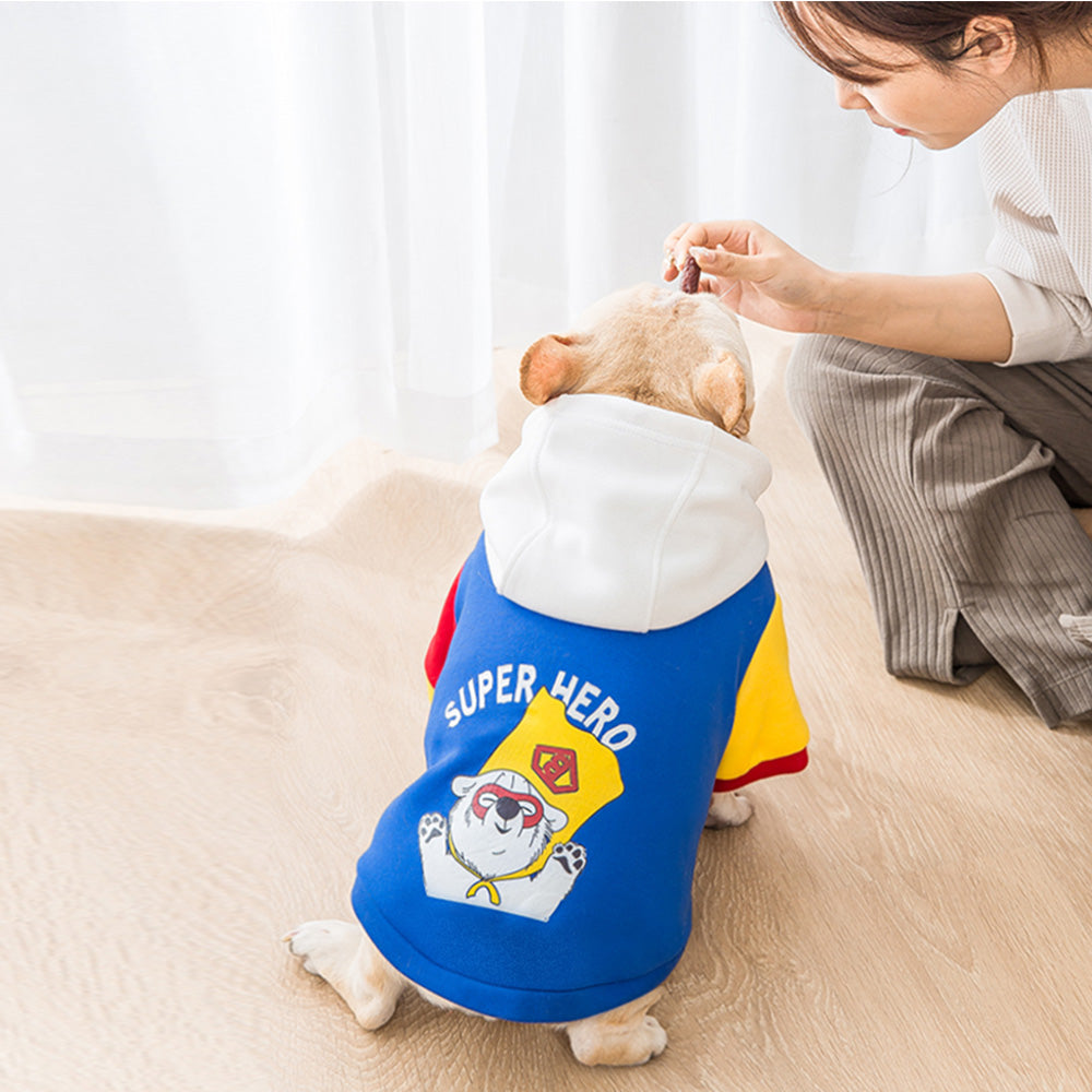 French Bulldog Super Hero French Bulldog Hoodie Durable Dog Item