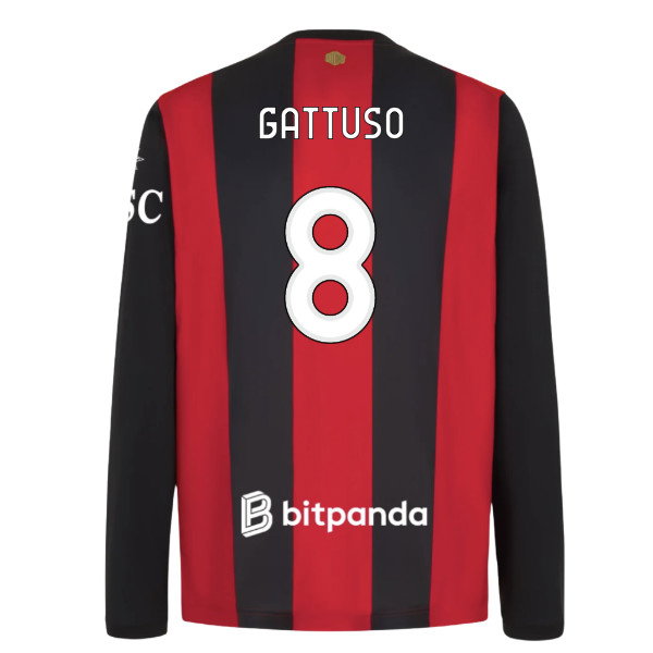 [JGK] 2026-2027 AC Milan Long Sleeve Home Shirt (Gattuso 8)
