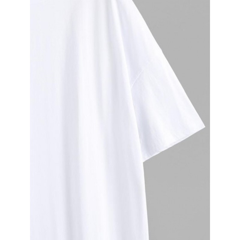 Oversized TRAVEL MORE WORRY LESS Graphic T-shirt PN2657