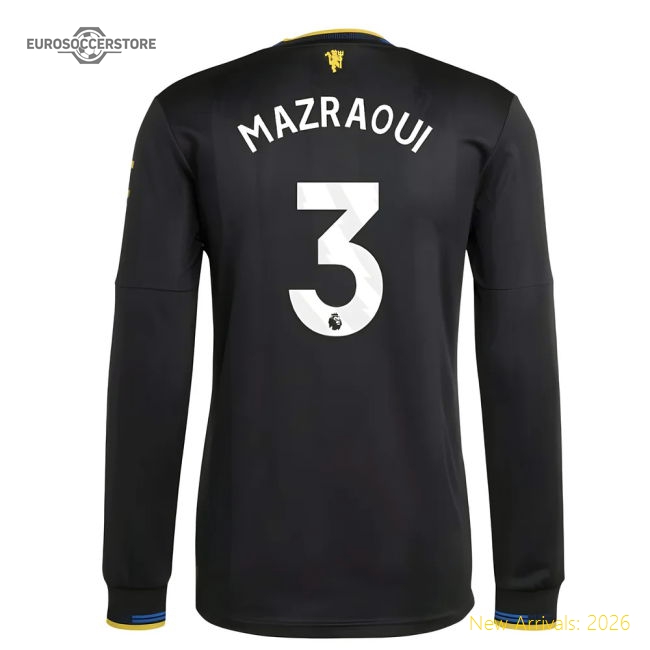 Premium 2025-2026 Man Utd Authentic Long Sleeve Third Shirt (mazraoui