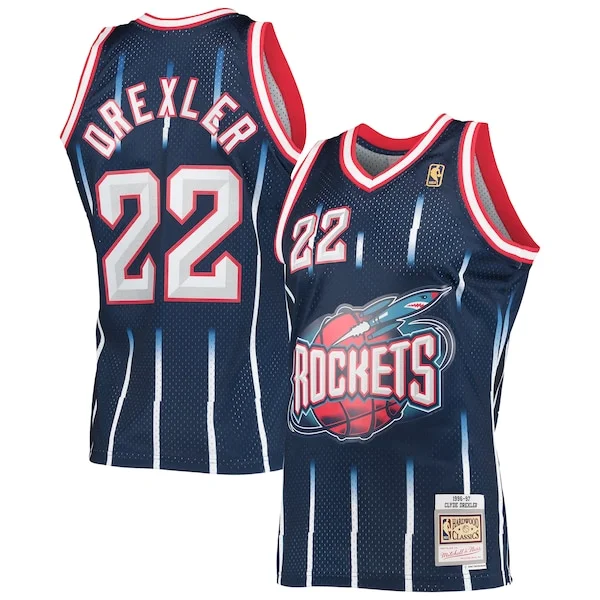 Clyde Drexler HOU Premium-Quality Basketball Jersey - Affordable Price