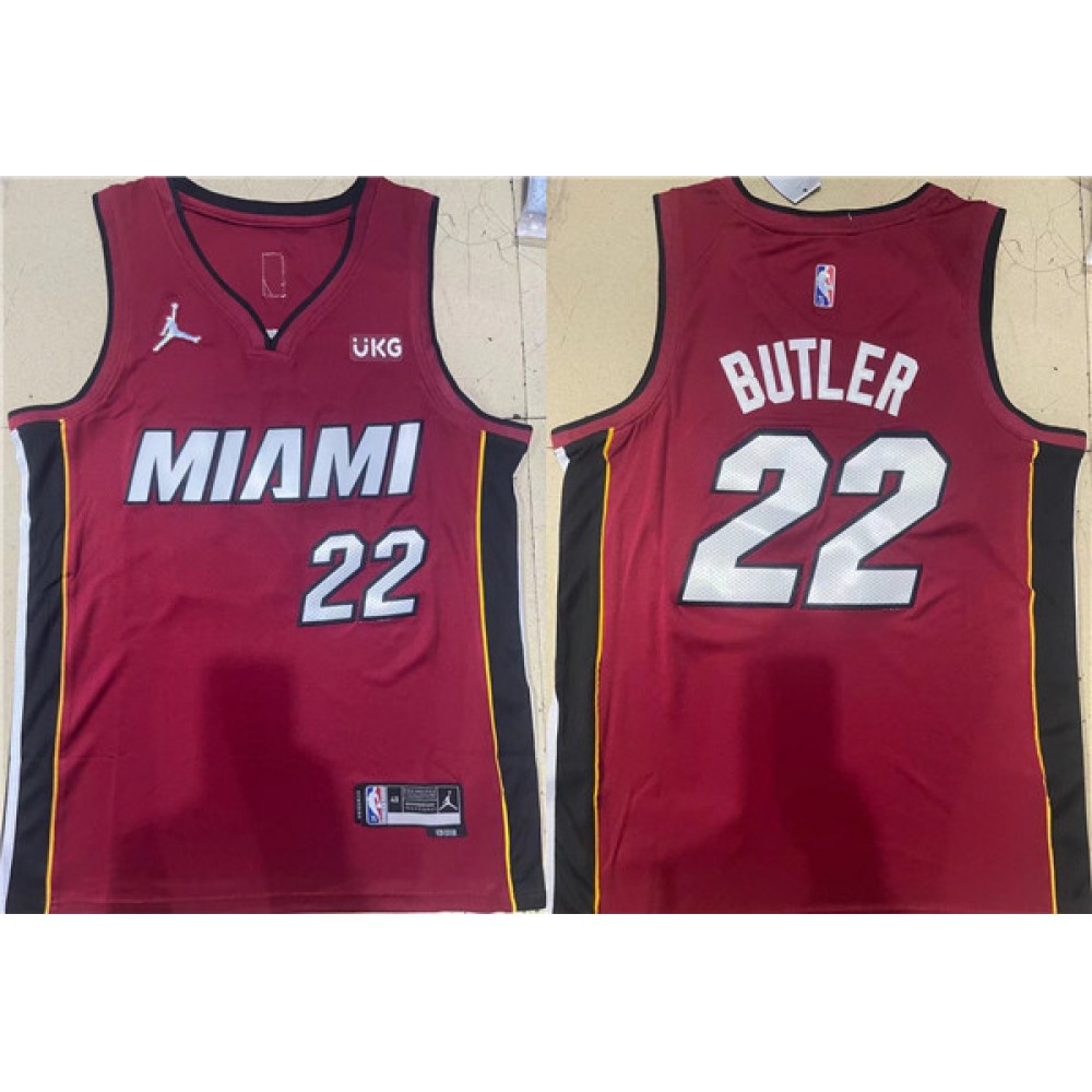 Game Day Affordable Men's Miami Heat #22 Jimmy Red Basketball Jersey