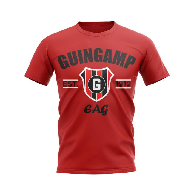 Guingamp Established Football T-Shirt (Red) | Sale Price