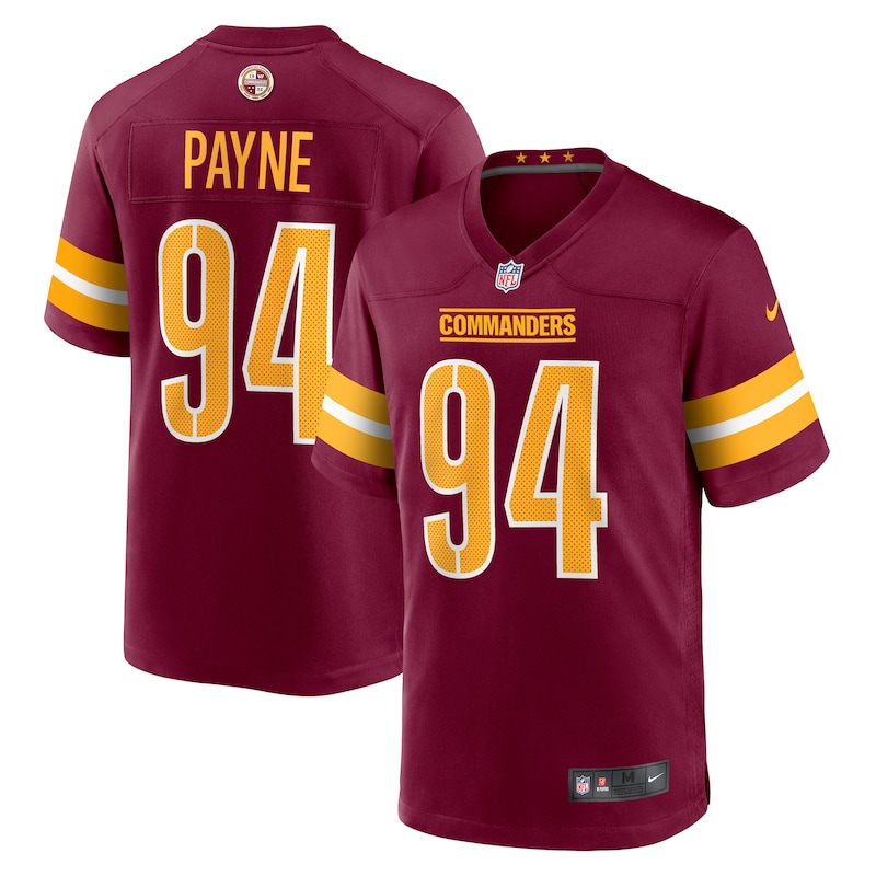 None Daron Payne Washington Commanders Powerhouse Team Game Jersey