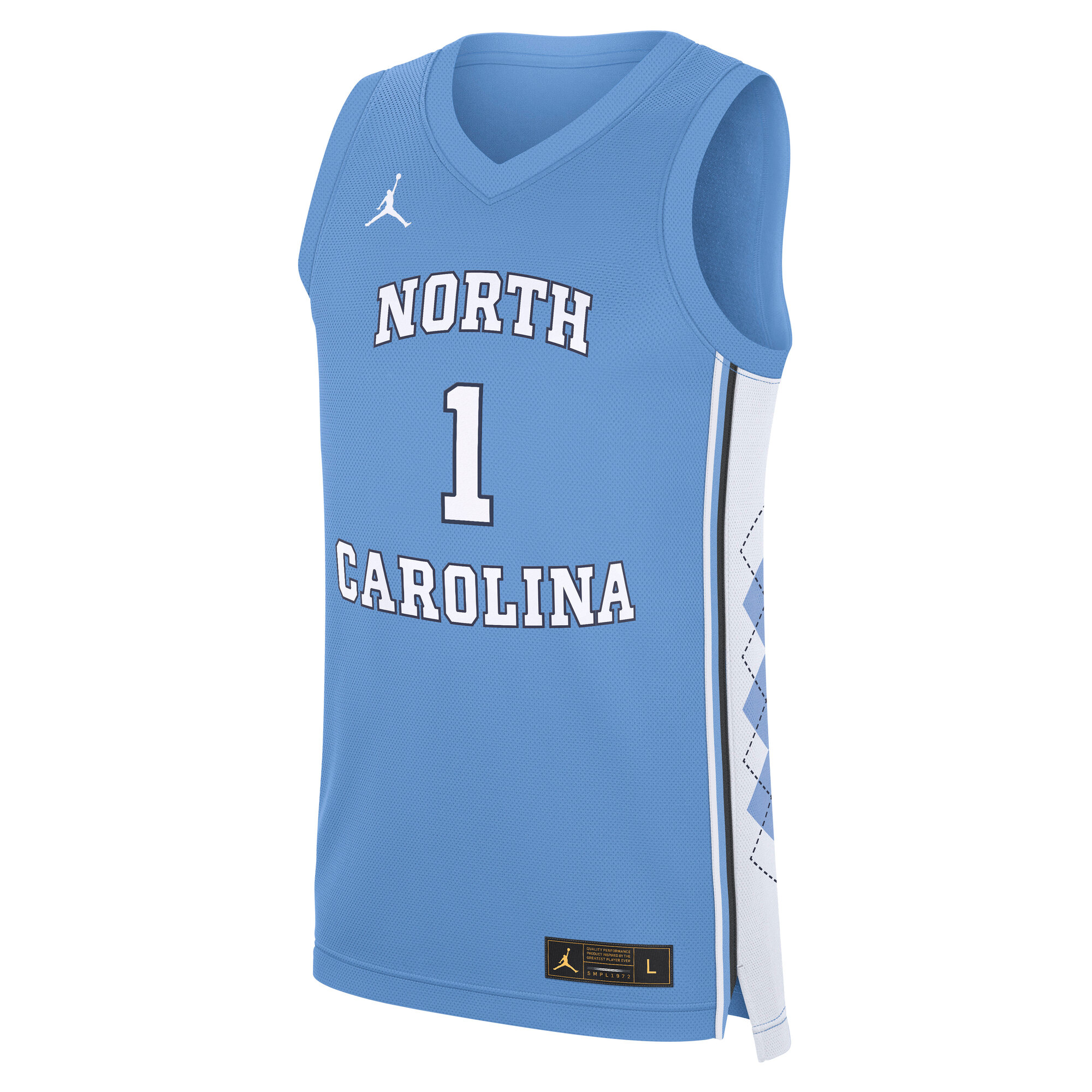 [DDG] North Carolina Tar Heels Road Replica Basketball Jersey - Carolina Blue