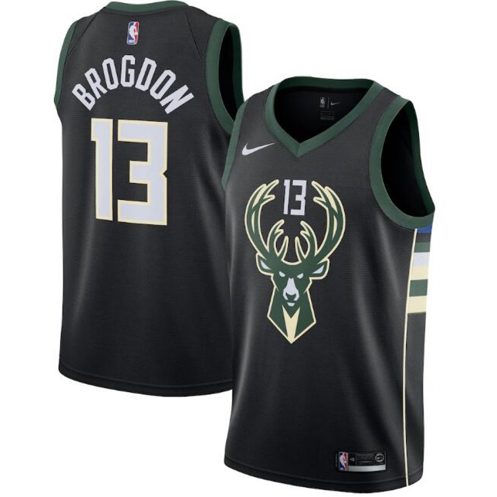 Professional Men's Bucks #13 Malcolm Black Basketball Jersey