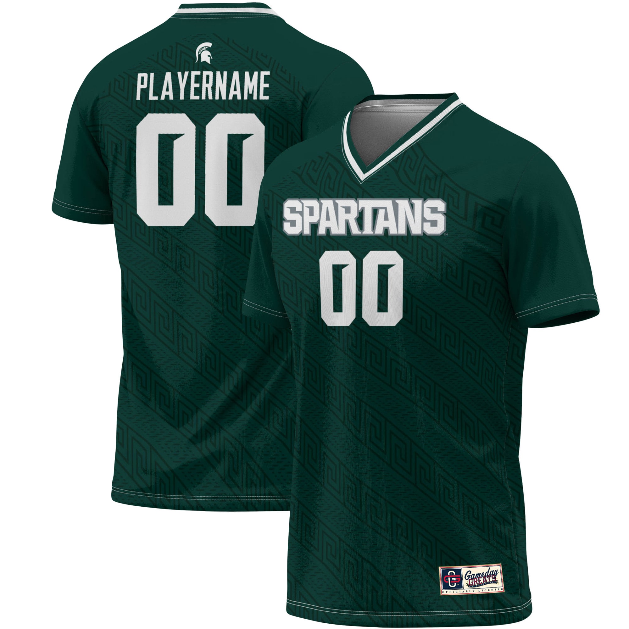 [SJH] Michigan State Spartans GameDay Greats NIL Pick-A-Player Lightweight Soccer Jersey - Green