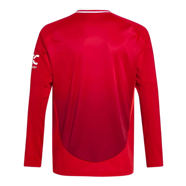 2024-2025 Home Shirt by Man Utd Long Sleeve (Youth