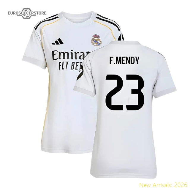 Popular 2025-2026 Real Madrid Home Shirt (Womens) (F.Mendy 23)