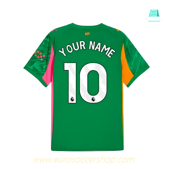 2025-2026 Man City Goalkeeper Away Shirt (Green) (Your Name)