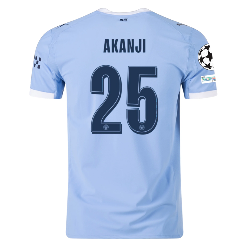 Manchester City Blue/White) 2025-2026 UCL Home Jersey – Authentic Shirt