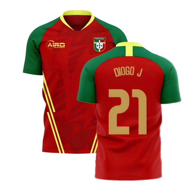Portugal 2025-2026 Home Concept Football Kit (Airo) (Diogo J. 21)