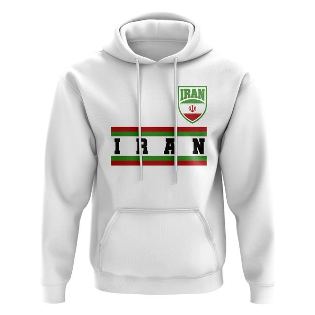 Pro-Grade Iran Core Football Country Hoody (White) Pro-Grade