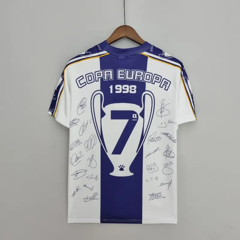 1997-1998 Real Madrid Champions League 7 Commemorative retro kit