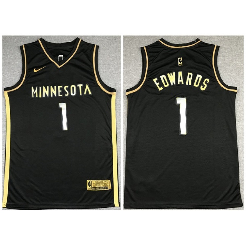 Limited Edition Men's MIN #1 Anthony Black Basketball Jersey