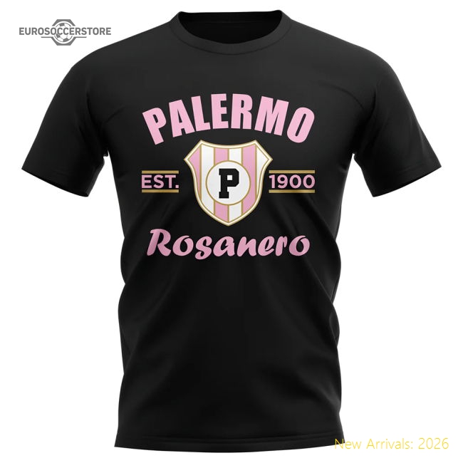 Rosanero Established Football Fan T-shirt (black) - Economical